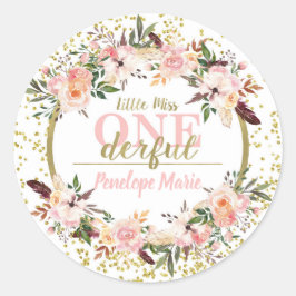 Adesivo Redondo Miss ONEmagnifico Sticker