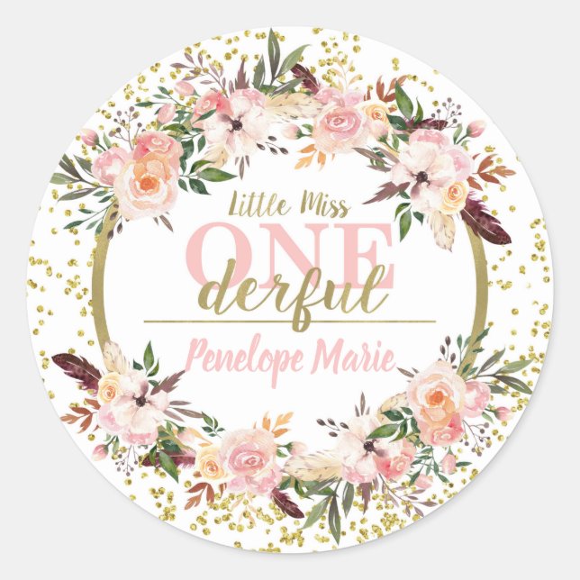 Adesivo Redondo Miss ONEmagnifico Sticker (Frente)