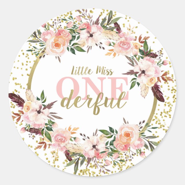 Adesivo Redondo Miss ONEmagnifico Sticker (Frente)