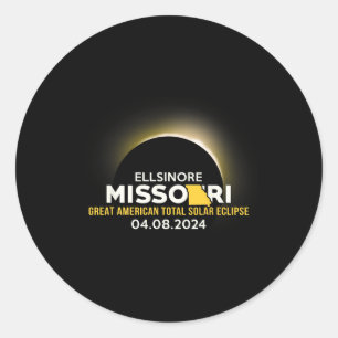 Adesivo Redondo Missouri Total Solar Eclipse 2024