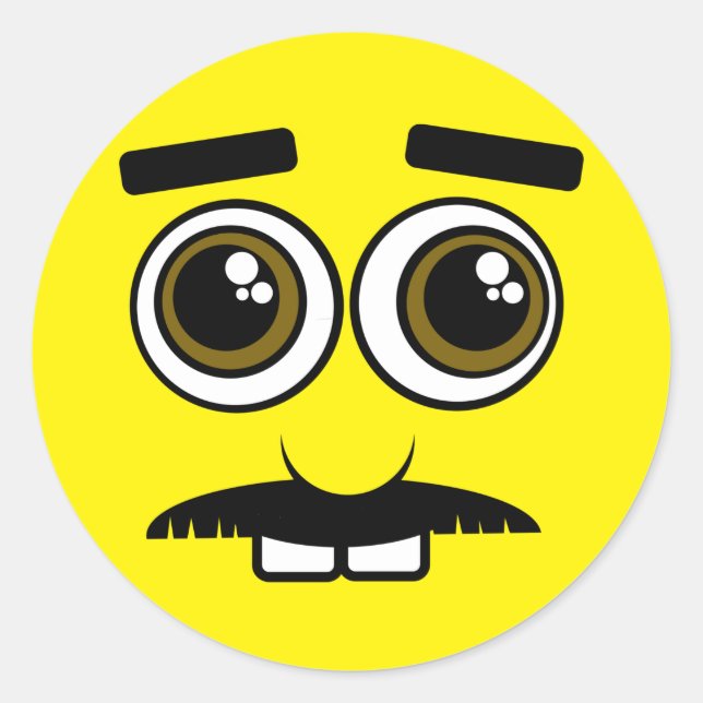 Adesivo Redondo Mister Cluless Emoji Face (Frente)