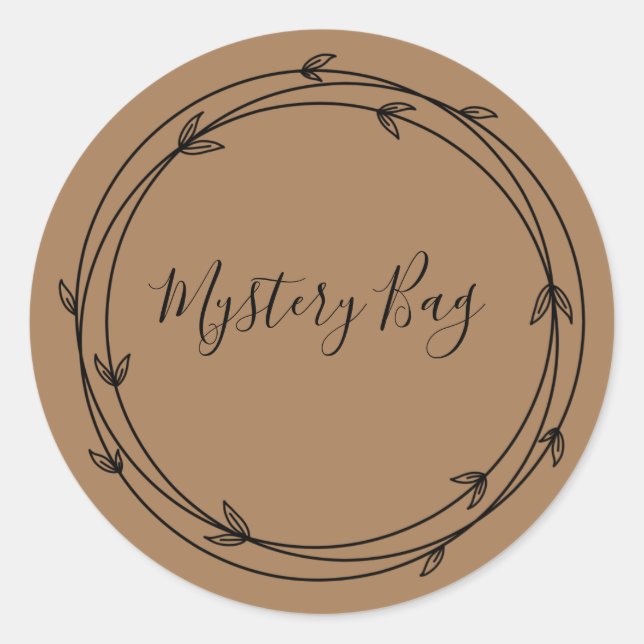 Adesivo Redondo Mistério Bag (Frente)