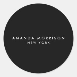 Adesivo Redondo Mistério de luxo preto