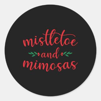 Adesivo Redondo Mistletoe Mimosas Mãe