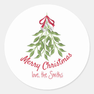 Adesivo Redondo Mistletoy Holiday Sticker