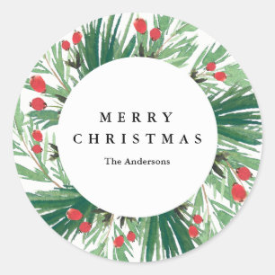 Adesivo Redondo Mistletoy Holiday Sticker