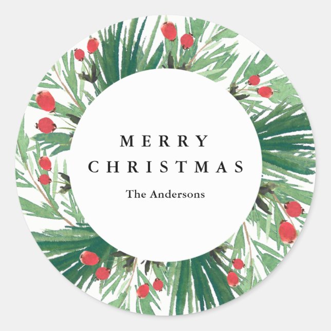 Adesivo Redondo Mistletoy Holiday Sticker (Frente)