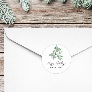 Adesivo Redondo Mistura de feriados felizes personalizados