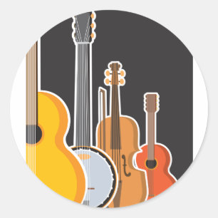 Adesivo Redondo Mistura do instrumento