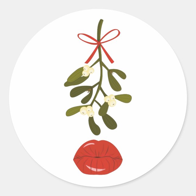 Adesivo Redondo Mistura e Lábios de Beijo (Frente)