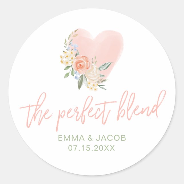 Adesivo Redondo Mistura perfeita, chá ou café (Frente)