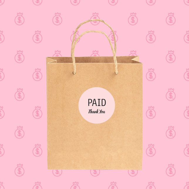 Adesivo Redondo Mistura Rosa Blush Mínimalista Rosa (Criador carregado)