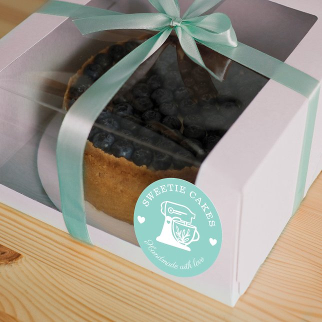 Adesivo Redondo Misturador de suportes de estilo simples, limpo e  (Criador carregado)