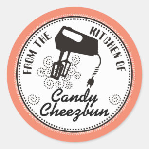 Adesivo Redondo Misturador elétrico da cor feita sob encomenda da