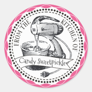 Adesivo Redondo Misturador retro do suporte da cor feita sob