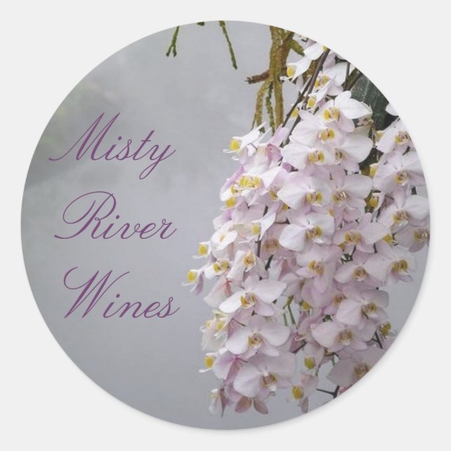 Adesivo Redondo Misty River Wine Labels (Frente)