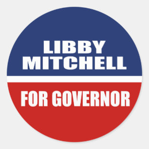 ADESIVO REDONDO MITCHELL DE LIBBY PARA O GOVERNADOR