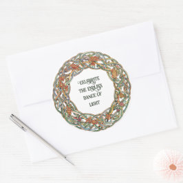 Adesivo Redondo Mitologia Celta e Símbolos Sun Litha