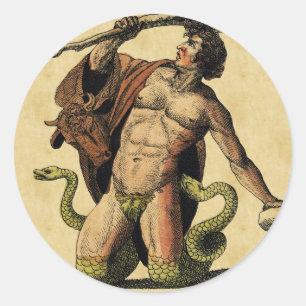 Adesivo Redondo Mitologia Placa Educativa