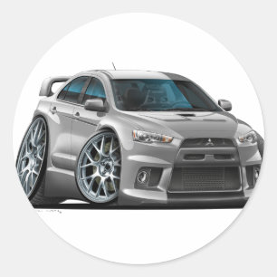 Adesivo Redondo Mitsubishi Silver Car