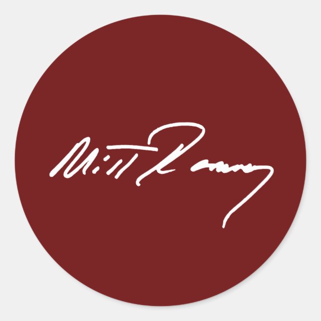 Adesivo Redondo MITT ROMNEY AUTOGRAPH WHITE.png (Frente)