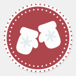 Adesivo Redondo Mittens   Autocolantes