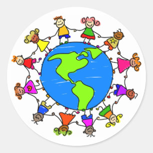 Adesivo Redondo Miúdos americanos