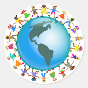 Adesivo Redondo Miúdos americanos