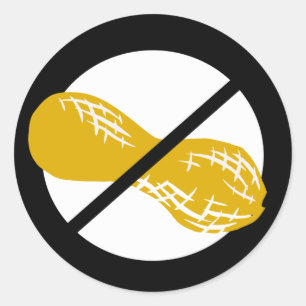 Adesivo Redondo Miúdos livres da alergia da porca do amendoim