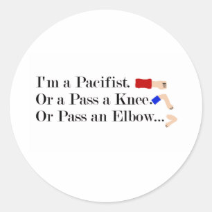 Adesivo Redondo MMA Pacifist Humor Design