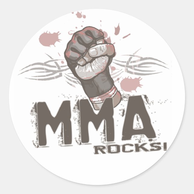 Adesivo Redondo MMA Rocks (Frente)