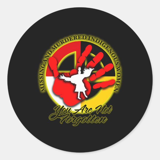 Adesivo Redondo Mmiw Ausente E Ed Indígenas S E (Frente)