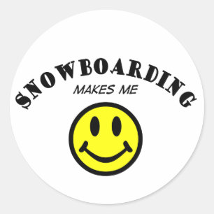 Adesivo Redondo MMS: Snowboarding