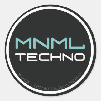 Adesivo Redondo MNML Techno sticker