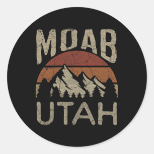 Adesivo Redondo Moab Utah Natureza Caminhada Ao Ar Livre