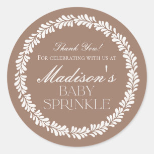 Adesivo Redondo Mocha Brown Talavera Espanhol Fiesta Baby Sprinkle