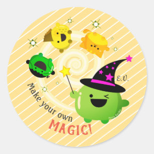 Adesivo Redondo Mochi Halloween - Faça sua própria magia
