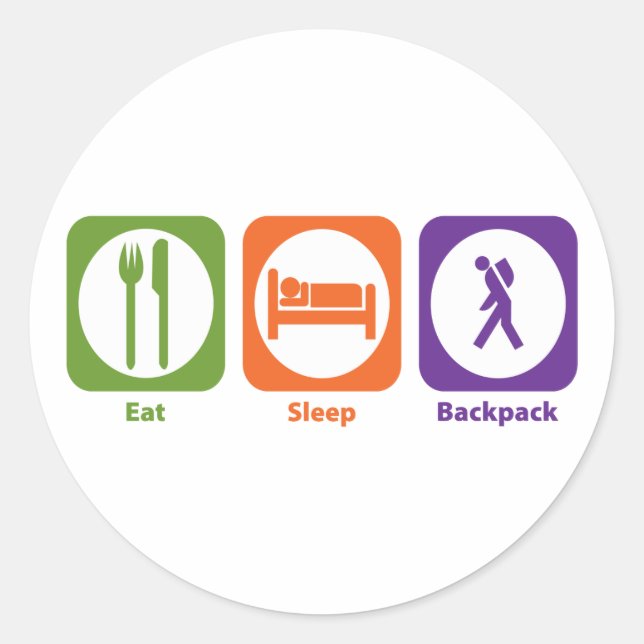 Adesivo Redondo Mochila de repouso (Frente)