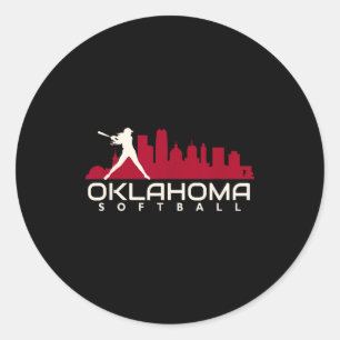 Adesivo Redondo mod cidade de softball Oklahoma