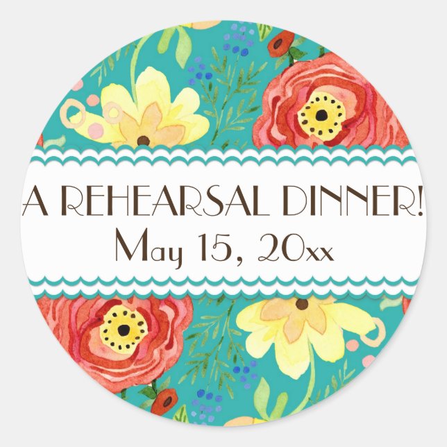 Adesivo Redondo Mod Modern Floral Ranunculus Folheto Rosa (Frente)