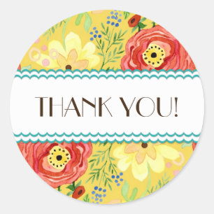 Adesivo Redondo Mod Modern Floral Ranunculus Folheto Rosa