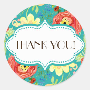 Adesivo Redondo Mod Modern Floral Ranunculus Folheto Rosa