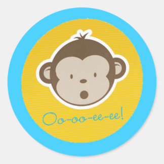 Adesivo Redondo Mod Monkey Sticker