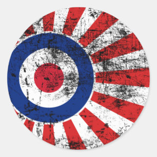 Adesivo Redondo Mod Target Mods Sunburst Target Roundel