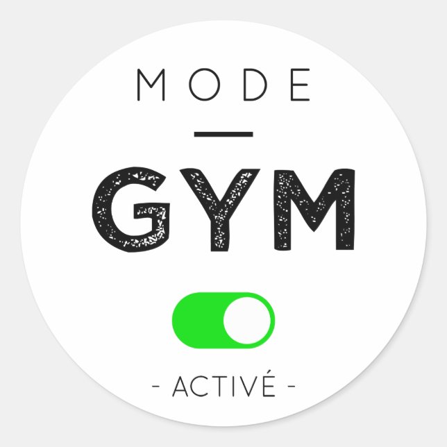 Adesivo Redondo Mode gym active (Frente)