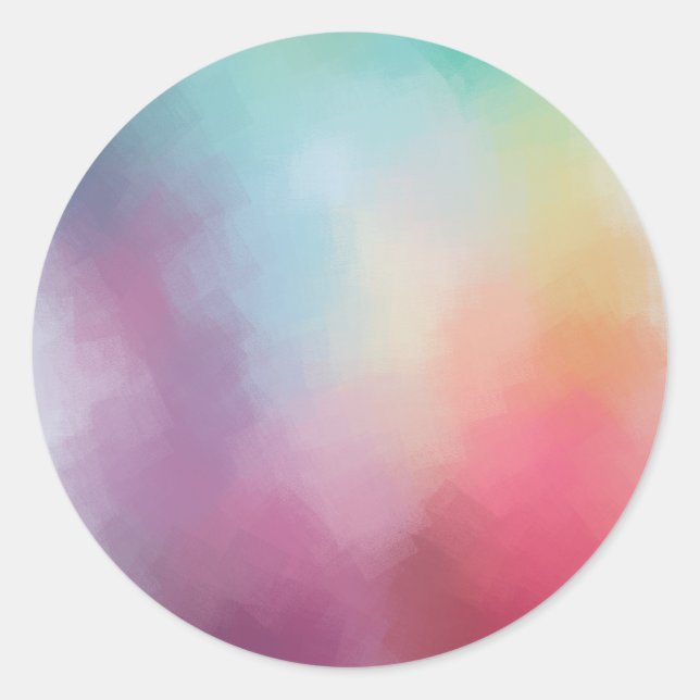 Adesivo Redondo Modelo abstrato Art Vazio Corante Amarelo Vermelho (Frente)