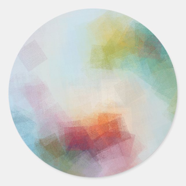 Adesivo Redondo Modelo Abstrato de Vazio de Arte Moderna Personali (Frente)