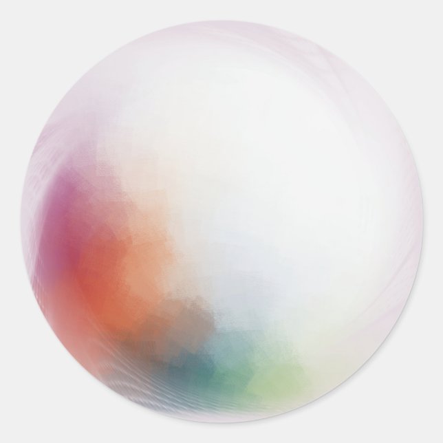 Adesivo Redondo Modelo Abstrato de Vazio Moderno Colorida Personal (Frente)