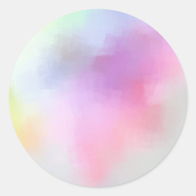 Adesivo Redondo Modelo Abstrato Moderno Colorido Elegante (Frente)