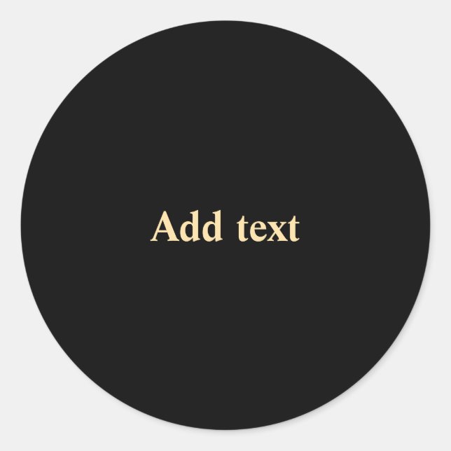 Adesivo Redondo Modelo - Adicionar texto (Frente)